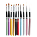 10pcs Nail Art Manicure Tool Set UV Gel Brush Pen Drawing Phototherapy Pen