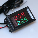 DC 4-28V Precision Dual Digital Display Thermometer NTC Waterproof Metal Probe