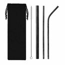 Black Stainless Steel Food Grade 304 Stainless Steel Metal Straw