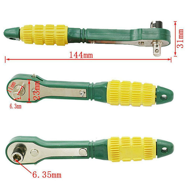 1/4 Batch Head Screwdriver Pole 6.35 Quick Ratchet Socket Wrench Spanner Tool