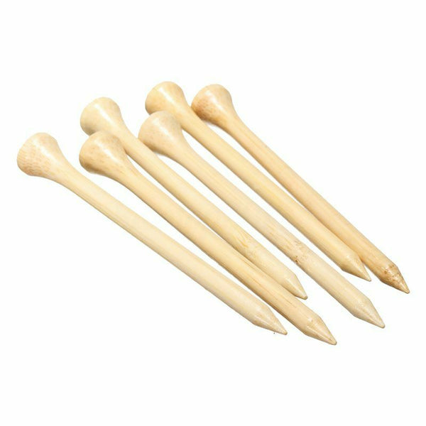100x Burlywood Wooden Professional Golf Tees 83mm 3 1/4 inch Length Golfer