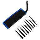 9 Pcs Precision Tweezers Kit Stainless Steel Anti-Static Set For Electronic