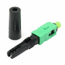 10pcs Ftth Embedded Quick Connector SC/APC Green Plastic Fiber Optic Connec