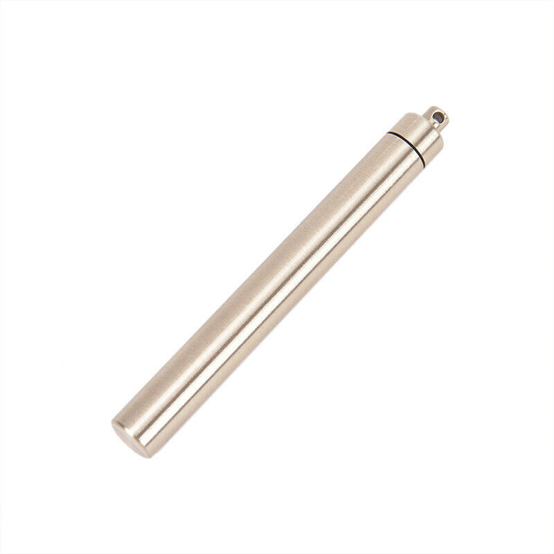 Waterproof Pocket Toothpick Holder Seal Bottle Brass Pill Case Container- BX