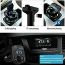 Car Wireless BluetoothV5.0 Handsfree FM Transmitter 2USB Charge Player MP3 J2P8