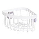 Metal Kitchen Sink Suction Holder Corner Caddy for Sponges, Scrubbers, Soap