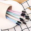 20X Wheat Straw Handle Bamboo Charcoal Soft Bristles Travel Toothbrush Ora ZUN