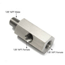 1X(1/8 Inch Bspt Oil Pressure Sensor Tee To Npt Adapter Turbo Supply Feed L