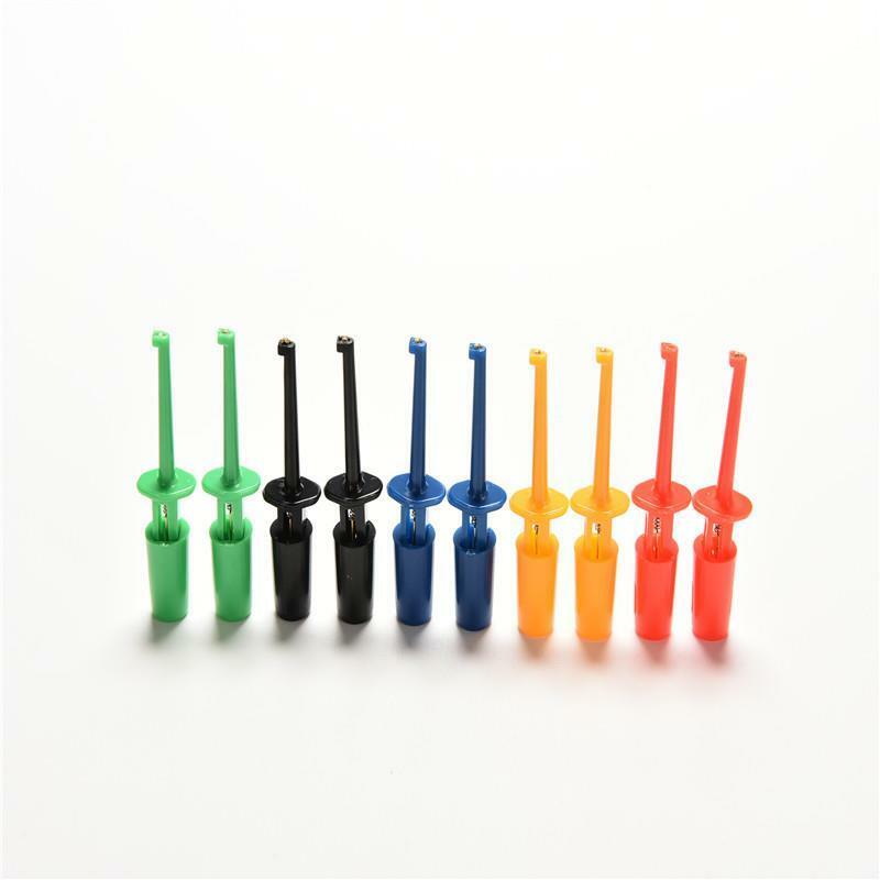 Multi-color 10 Pcs Mini Test Hook Clip Test Probe Testing SMD Grabber  BDSE