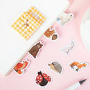 46pcs Animal World DIY Diary Album Stickers Paper Labels Gifts Packaging  OZ