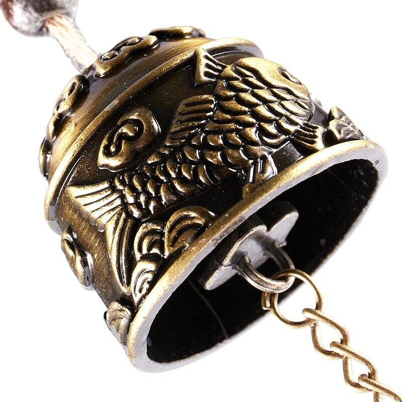 1Pc Chinese Traditional Dragon or Fish Feng Shui Bell Blessing Fortune Hang