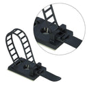 25Pcs Adjustable Black Adhesive Cable Straps Cord Wires Tie Clamps Mount_Clip
