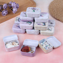 Lavender mini tin box Sealed jar packing boxes jewelry candy box small stor JR