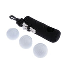 Golf Ball Carrying Bag Pouch 3 Ball&3 Tees Holder Clip For Golf Training