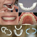 1Pair Teeth Veneers Perfect Smile Cosmetic Snap On Comfort Covers Upper Bottom3C