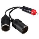 Two-Way Socket 12V Power DC Car Cigarette Lighter Charger Splitter Lead Cab