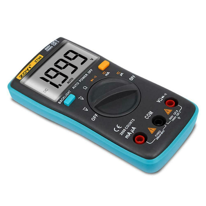 Digital Backlight Multimeter Automatic Range 4000 Counts Voltage Meter Tester