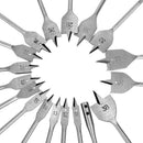 19Pcs 11-38Mm Spade Drill Bit Set with Extended Rod Wood Drill Bit Set for