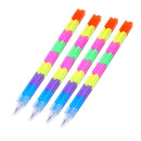 4pcs 8 Sections Stacker Swap Building Block Pencils Children Gifts Colorful