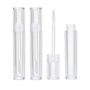 3Pc 5ml Empty Clear Lip Gloss Tube Container Bottle w/Brush Lip Wand