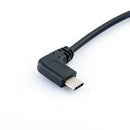 Left Angle 90 Degree Micro USB to Type-c Cable Converter OTG Adapter Data Co RES