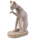 Sandstone Ancient Egyptian Mau Cat Statue Sculpture Hand Carved Engraving