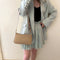 Women Solid Evening Clutch Shoulder Handbags PU Leather Totes Bags (Khaki)