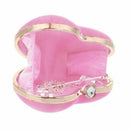 Women Girls Heart Shape Handbag Evening Party Tote Purse(Pink) F8X5