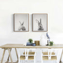 2-Pack Modern Art Oil Painting Canvas Picture Rabbit Wall Decor 40x50cm