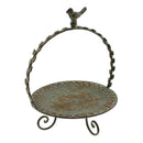 Countertop Fruit Bowl Stand Rustic Metal Fruit Basket Cake Serving Tray Platter