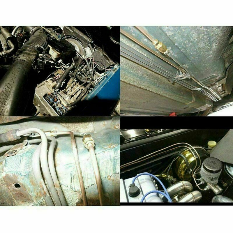 25FT 3/16" Copper Brake Pipe Tube Hose Kits 10mm Fittings Male+Female Nuts J Hn