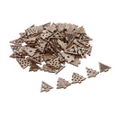 100pcs Natural Wood Christmas Tree DIY Craft Wooden Embellishments Charms