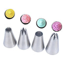 4Pcs Large Icing Piping NozzlePastry Tips Baking Tools Cakes Set Stainless St BX