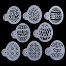 8pcs/set Easter Egg Shape Cookie Stencils Cupcake Cake Decorating Plastic Mo â„–[