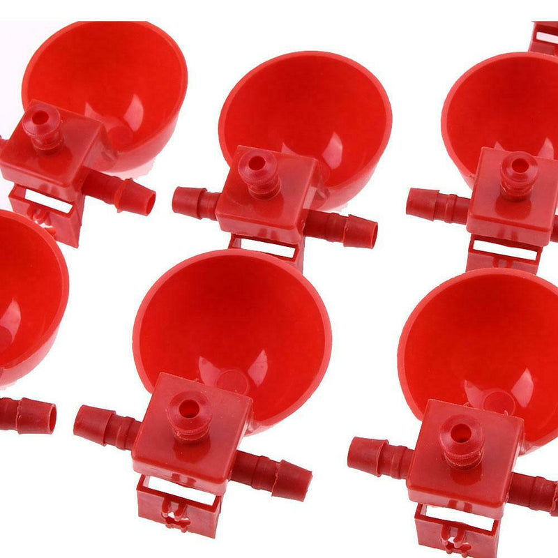 10pcs Automatic Bird Coop Feed Poultry Water Cups Chicken Fowl Drinker