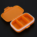 3 Grids Portable Pill Box Medicine Jewelry Storage Case Container(Orange)