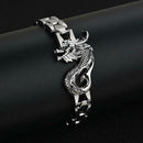 Men Locomotive Style Stainless Steel Dragon Bracelet Personality Bangle