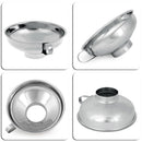 Stainless Steel Wide Mouth Canning Funnel Hopper Filter Kitchen Tools A