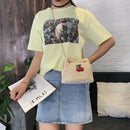 Bohemia Straw Bags Women Shoulder Bag Messenger Rattan Bags Cherry Embroide