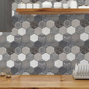 5X(Waterproof Pvc Subway Kitchen Backsplash Tile Peel And Stick Self Adhes Z2R5)