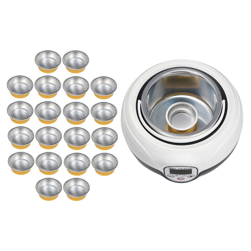 20 Pieces Wax Melting Bowl Mini Remover Wax Bean Beads Pot Golden 5.2x2cm