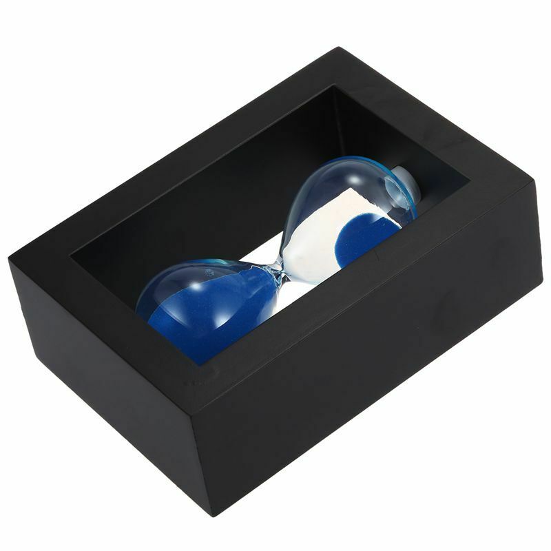 Wooden Frame Hourglass Sand Timer Black Frame Blue Sand ... (Black Frame BluQ2T2