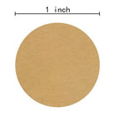1X(1Inch Kraft Stickers / 500 Labels Per Roll/Permanent Adhesive