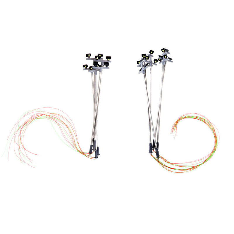 10x Building HO OO Scale Post Railway LED Street Lights