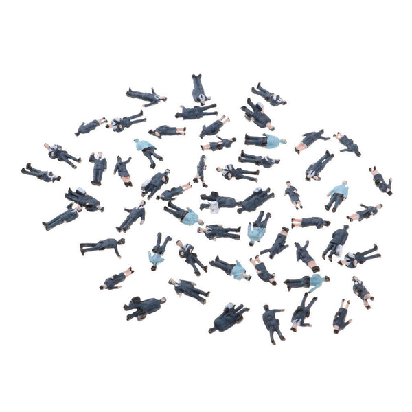 56Pcs Multicolor Painted People Figures N Layout Police Landscape DIY Accs