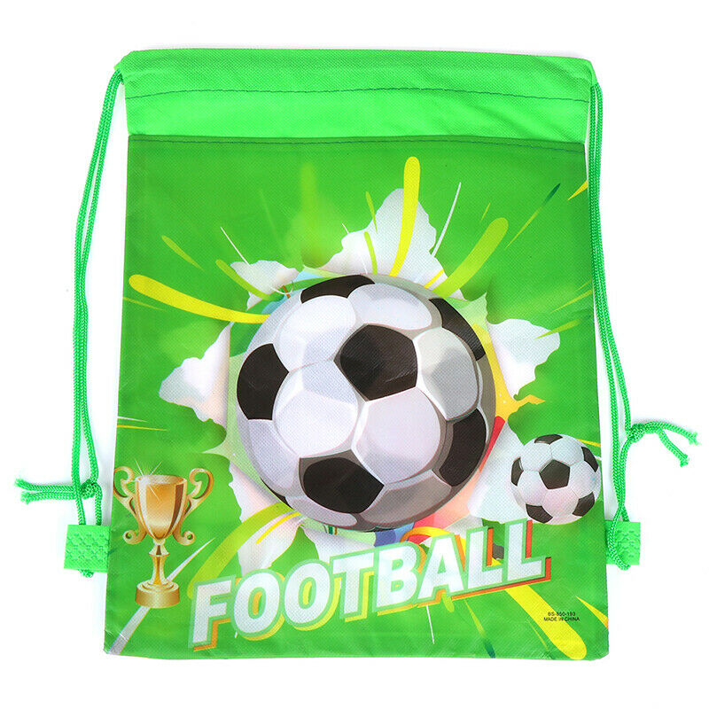 Football non-woven drawstring bag backpack kids travel school decor gift bags ME
