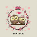 Love owl heat transfer  iron on patches for clothes DIY clothing decor printing!