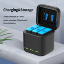3 Ways Battery Charger for Gopro Hero 9 Li-ion Smart Power Case Storage Box A