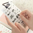 8 x English Color Print Diary Stationery Decoration Seal Notebook Sticke JCC