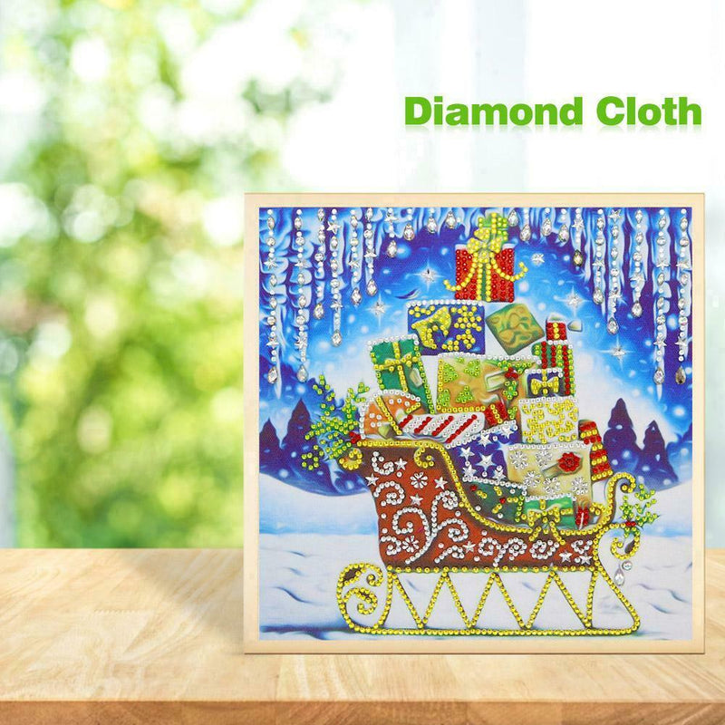 5D DIY Special Shaped Diamond Painting Sleigh Cross Stitch Mosaic Craft Kit